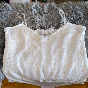 2/$30 Beyond Vintage Mitered Lace Bodysuit